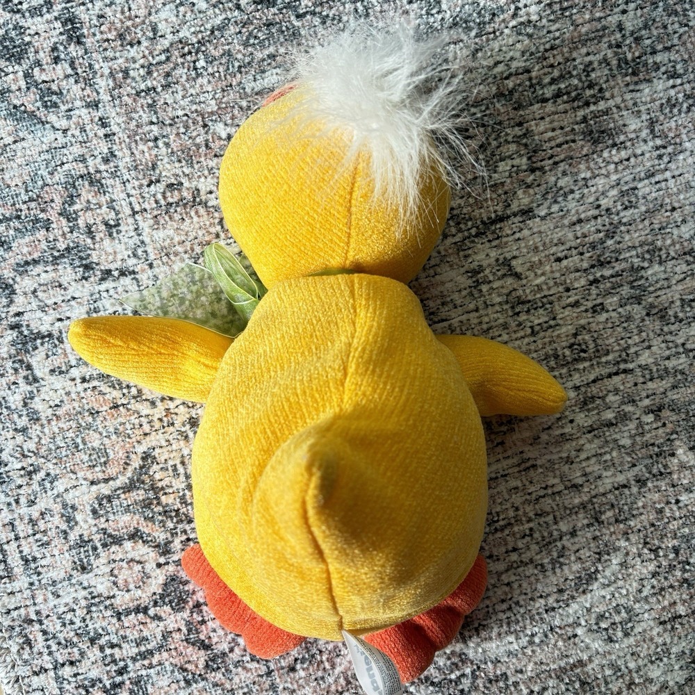 Chosun 1999 Just Friends Yellow Easter Duck 12" Plush Green Bow Bean Bag Bottom - Picture 2 of 8